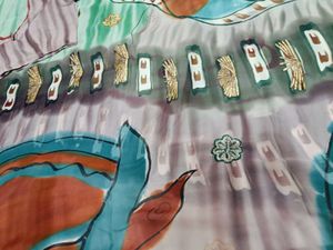 🇳🇿💫🎀Elegant Abstract Print Silk Saree