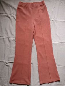 Flared Textured Pants