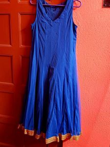 Royal Blue V-Neck Maxi Dress