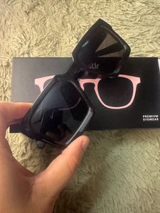 Vintage Unisex Stylish Black Square Sunglasses
