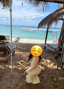 Sleek Yellow Halter Maxi Dress