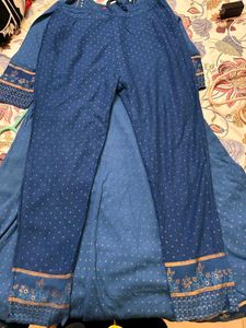 Royal Blue Embroidered Kurta Set
