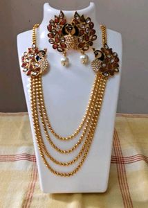 Peacock Design Necklace & Earrings Set