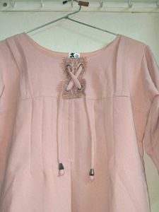 Cute Pink Lace-Up Top