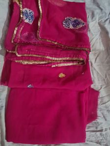 New  Georgette  suit with gota dupatta