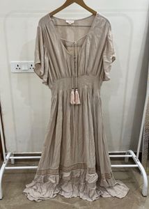 PALE PINK CURVY Bohemian Maxi Dress