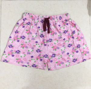 Floral Shorts Pyjama Baby Pink Colour Homewear