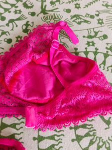 Pink Lingerie | Bra And Panty Set