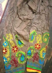 Embroidered Brown salwar Pants