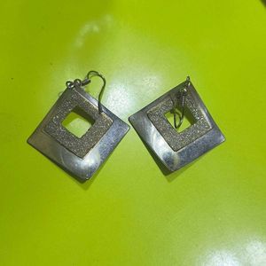 Geometric Square Shimmer Earrings