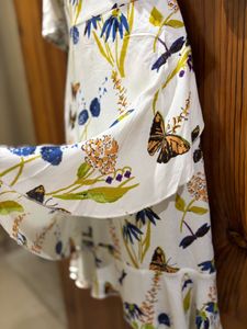 Chic Floral Print Ruffle Dress