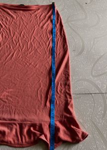 New Banana Republic Coral Ruffle Hem Skirt-Size-S