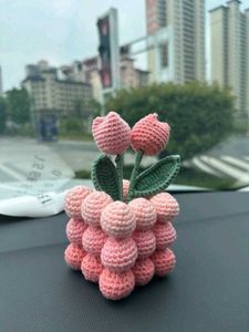 Crochet tulip flower with cute pot