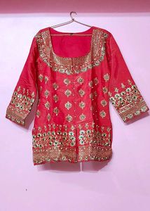 39Size Beautiful CoralPink Lehenga Choli Set