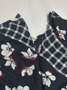 AND Floral &amp; Checkered Print Top