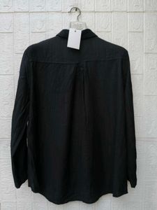New with tag Korean Chic Black Button-Up Shirt