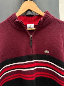 Lacoste Striped Half-Zip Sweater