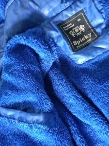 Blue Winter Jacket with Hood
