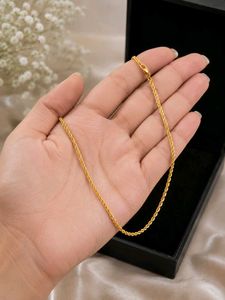 Classic Gold Rope Chain Necklace