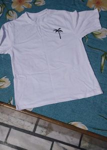 White Palm Tree Graphic T-Shirt