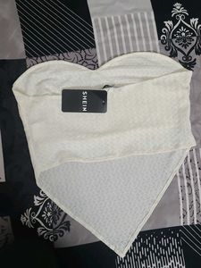 Chic White Bandeau Top