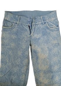 Blue Printed Women Jean