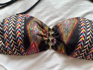 Colorful Pattern Paded  Bikini Top
