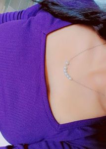 Silver charm pearl pendant necklace collec