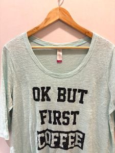 Cute Graphic Over Size Top