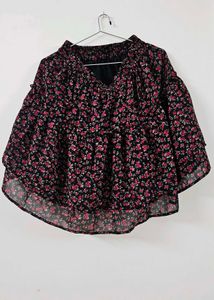Printed Floral Mini Skirt
