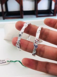 Pure silver Kids Bangles (wt:-18.100g)