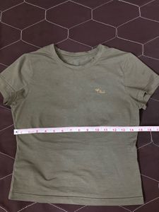Olive Green Fitted T-Shirt