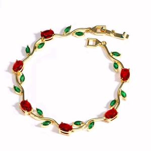 Elegant Tulip Bracelet (Red and Green)