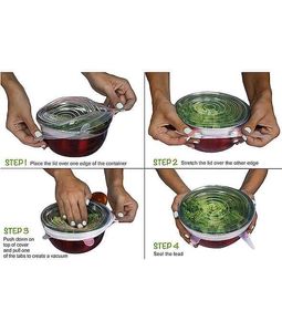 Reusable Silicone Stretch Lids( pack of 12)