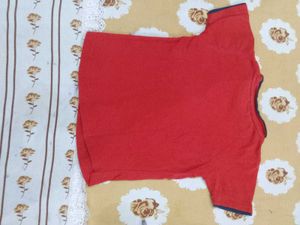red kids T - shirt ' my rules ' print