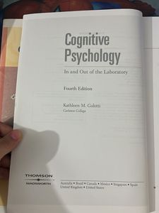 Cognitive Psychology 4th Edition Book