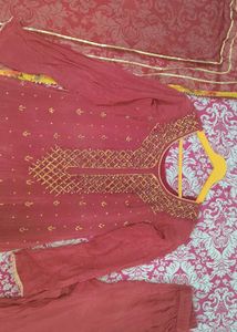handwork pakistani suit with dupatta and palazzo s