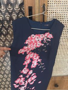 Blue Floral SLEEVELSS Dress