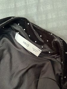 Black Velvet One-Shoulder Dress