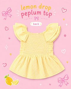 Completely New Lemon Drop Peplum Top