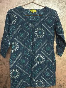 Stylish Blue Printed Kurta