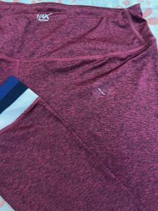 HRX Maroon Activewear Leggings