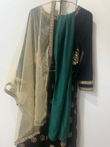 wedding wear gown with dupatta