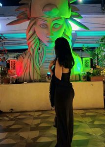 Chic Black High-Slit Maxi Dress