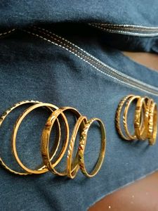 Set Of 10 1 Gram Gold Bangles For Age 2-3 Years