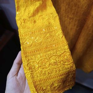 Yellow Chikankari Kurta