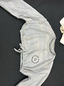 Grey Cropped Sweatshirt