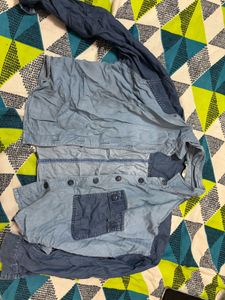 Two-Tone Short Denim shirt/jacke