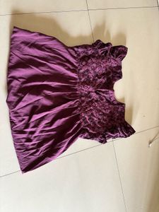 Elegant Purple Embroidered Kurta Top
