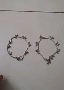 Silver Anklets with Bells